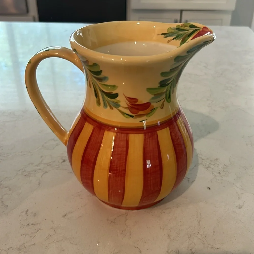Southern Living at Home Gail Pittman Sienna Hand Painted Pitcher - Picture 4 of 5